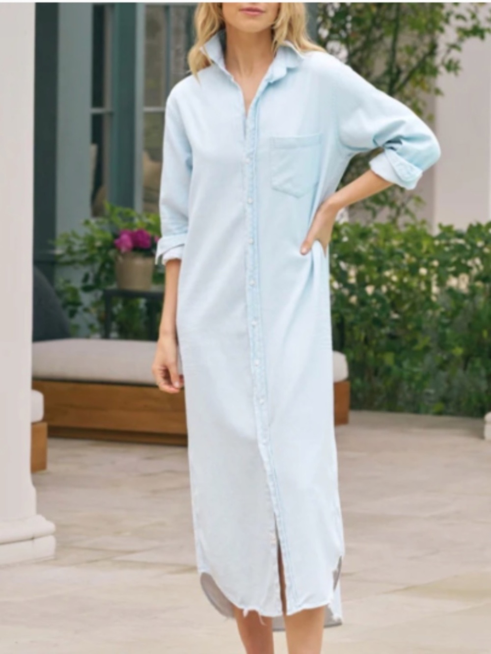 Frank & Eileen Rory Famous Denim Shirtdress Light Denim XS
